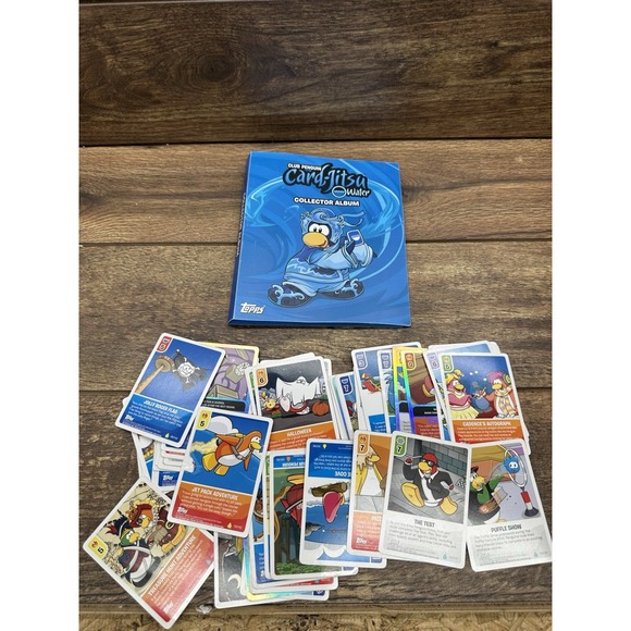 Other - Club Penguin Card-Jitsu Trading Card Collector Album With Cards- See Pics. AS IS